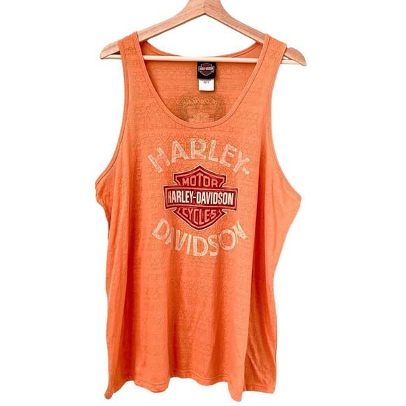 Harley-Davidson of Dothan, Alabama Basic Orange Tank Top in Size 1X - Picture 1 of 7